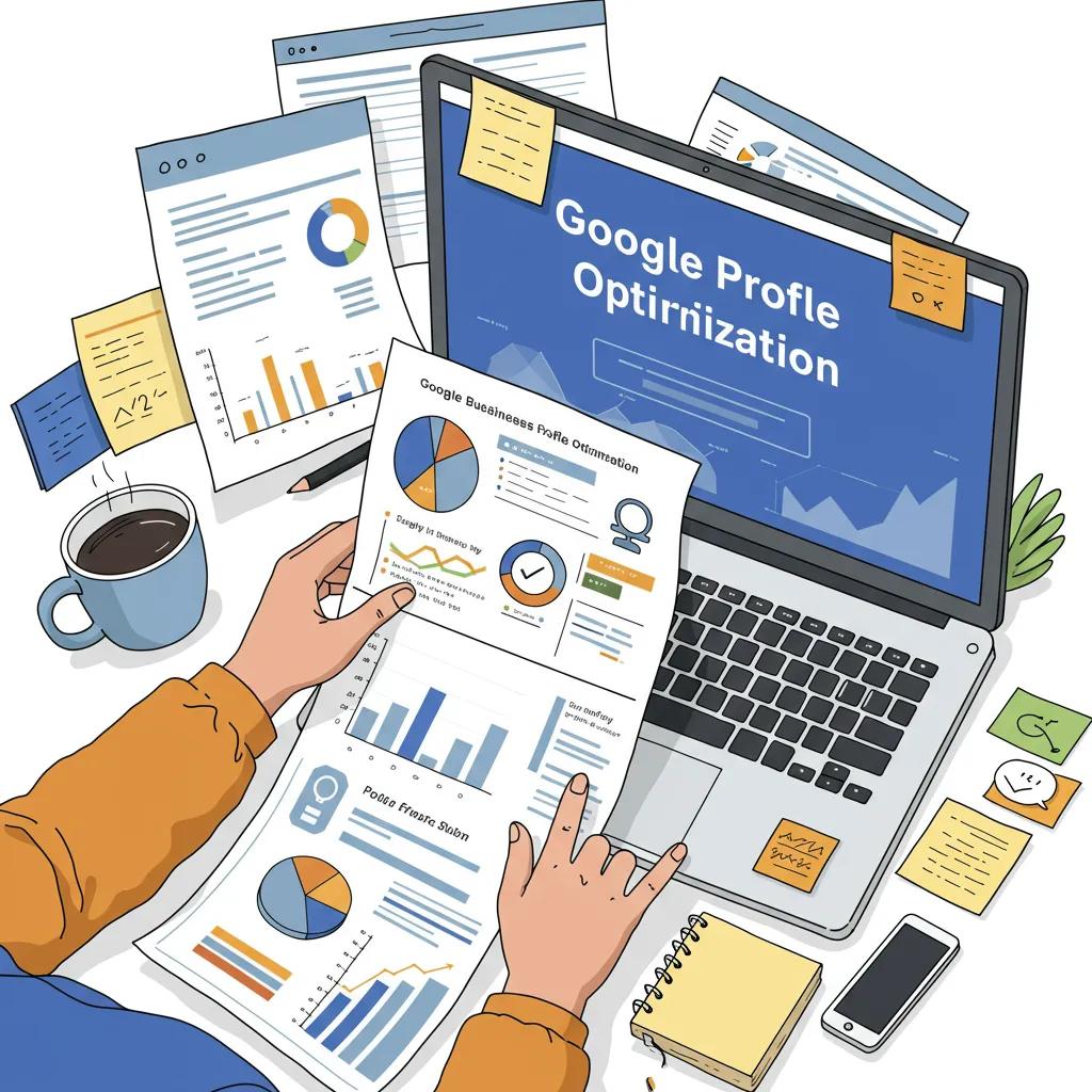 Digital marketing expert analyzing Google Business Profile insights for strategic optimization
