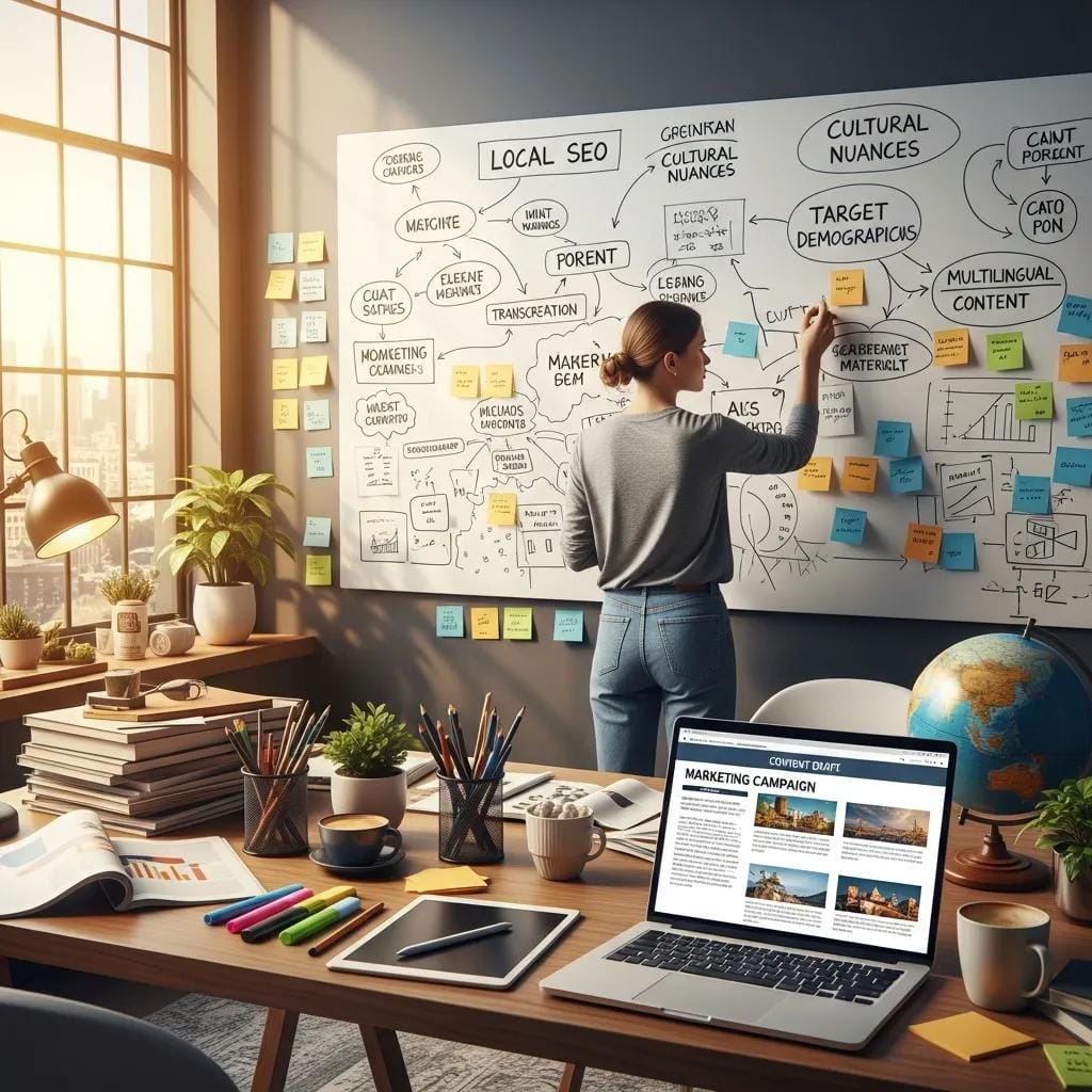 Content creator developing neighborhood-focused marketing ideas for South Florida