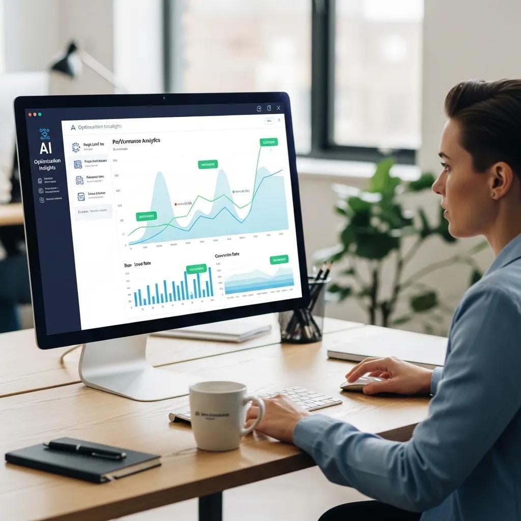 Dashboard displaying website performance metrics under review