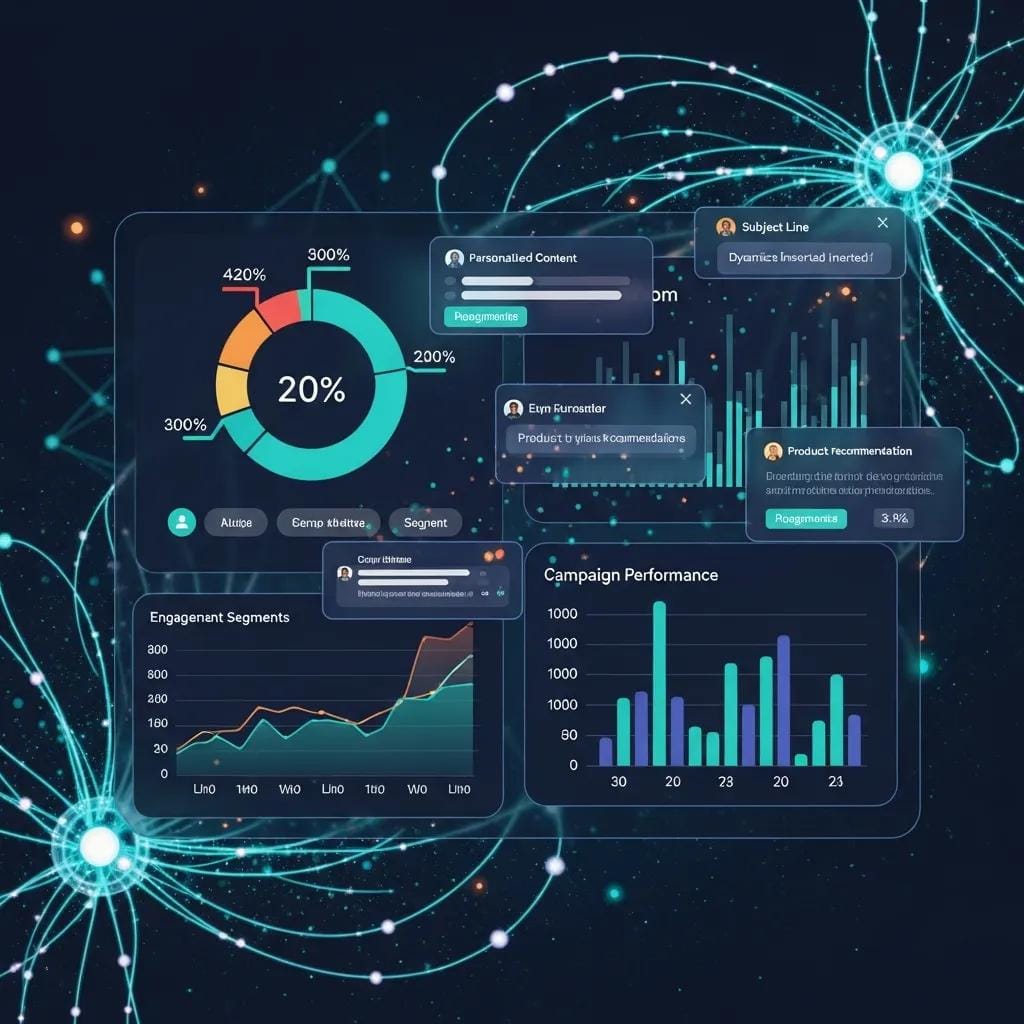 Interface visualizing AI-driven segmentation for email marketing